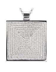 925 Sterling Silver High-Polish Finish Square Rope Design Pendant