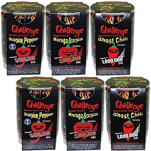 (Set of 6) Grow the Worlds Hottest Peppers at Home! DIY Kits by Challenge by Southwest Specialty Food