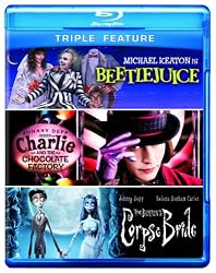 Triple Feature (Beetlejuice / Charlie and the Chocolate Factory / Corpse Bride) [Blu-ray]