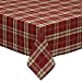 DII Holiday Collection, Christmas Plaid Tabletop, 52x84 Tablecloth, Campfire