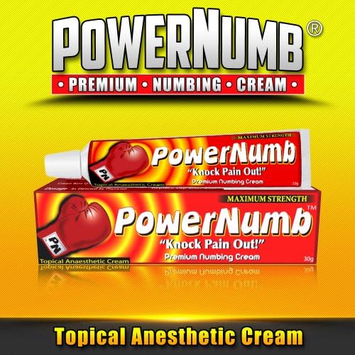 Numbing Cream Anesthetic - Strong Fast Acting POWER NUMB® - 10x30g - Lidocaine 5% Topical Skin Numbing Cream - Stop Pain Now - Used Worldwide for Tattoos, Waxing, Laser, Piercings, Derma Roller, Botox, Injections - Guaranteed to Work - BUY NOW