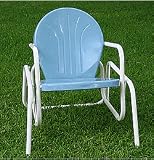 Retro Metal Single Glider - Lime (Lime) (34H x 30W x 28D)