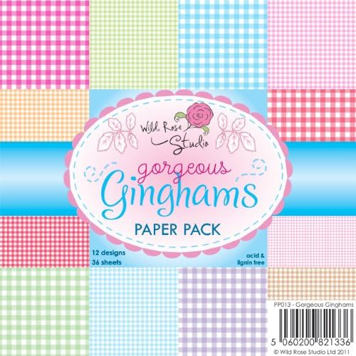 Wild Rose Studio Paper Pack, 6 by 6-Inch, Gorgeous Gingham