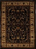 Traditional Area Rug, Royal Treasure Black 3'6x5'2'