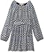 Speechless Big Girls' Blouson Dress with Chevron Stripes