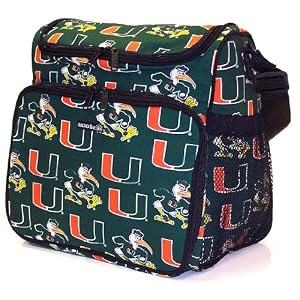 University of Miami Canes Hurricanes Logo Diaper Bag - Baby Bag for New Dad Father or Mom NEW Mother Baby Shower Gift Idea