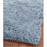 Safavieh SG240C Shag Collection Classic Handmade Light Blue Shag Area Rug, 4-Feet by 6-Feet