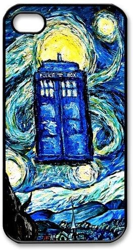 Iphone 4 / 4s Shell Case Cover Doctor Who Van Gogh's Exploding Tardis Poster Protector