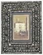 Distincitve Wooden, Agate & Aluminum Photo / Picture Frame 4" X 6"