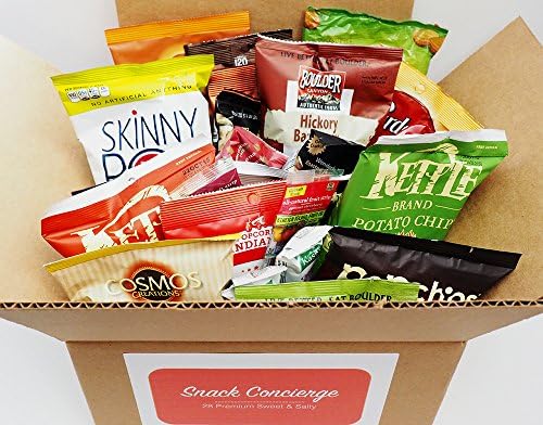 28 Premium Sweet & Salty Snacks by Snack ConciergeTM---Great Gift Box or Care Package