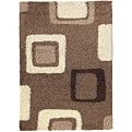 Tile Design Shag Rug Collection - Taupe