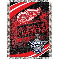 Detroit Red Wings 2008 NHL Stanley Cup Champions Woven Throw (019 Series) by Northwest (48x60")"