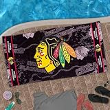 McArthur Chicago Blackhawks 30'' x 60'' Black Beach Towel