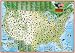 Children's map of the United States (Laminated Illustrated Wall Map of the US for Kids)