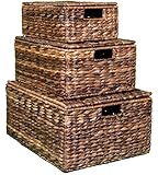 BirdRock Home Abaca Nesting Baskets | 3 baskets | Environmentally Friendly