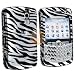 eForCity Black / Silver Zebra Skin Designed Hard Plastic Shell