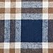 Amazon Basics Yarn-Dyed Lightweight Flannel Sheet Set - Queen, Brown Plaid