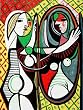 Art Reproduction Oil Painting - Picasso Paintings: Girl Before a Mirror - Extra Large 36" X 48" - Hand Painted Canvas Art