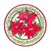 Christmas Paper Plates Pointsettia (6 3/4) - 12 cnt