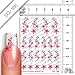 Nailart NAIL TATTOO STICKER - blossom / ornament - pink / black