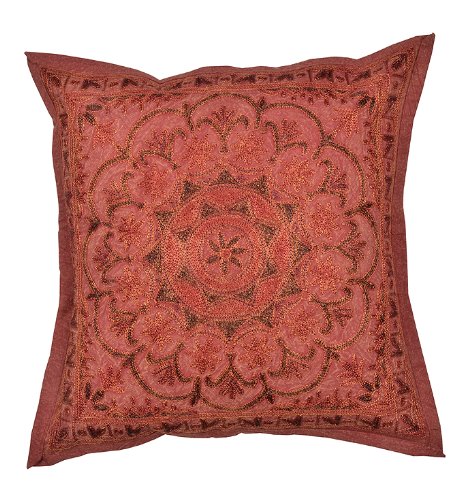 Imagen 2 de Cojín de algodón Cubre con tamaño de bordado de trabajo de 16 x 16 pulgadas Juego de 5 piezas