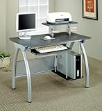 Metal and Glass Computer Workstation by Coaster Furniture