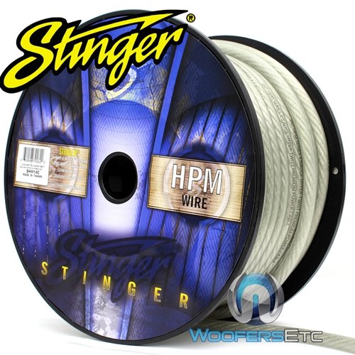 Stinger HPM Series 4 Gauge Matte Clear OFC Power Wire On Sale