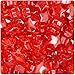 BeadTin Ruby Transparent 13mm Star Pony Beads (250pcs)