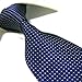 Towergem Extra Long Men's Tie Woven Jacquard Navy Blue Solid Necktie XL 63