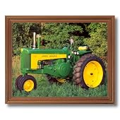 Vintage 1959 John Deere 730 Farm Tractor Wall Picture Oak Framed Art Print