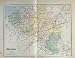 1885 Map Belgium Flanders Namur Brabant Limburg Antwerp