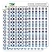 Garbage Trash Can Day Dots Planner Calendar Scrapbooking Crafting Stickers - Blue - Clear