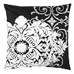 Home Samantha Scroll Decorative Pillow - Black (16x16")