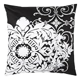 Home Samantha Scroll Decorative Pillow - Black (16x16)