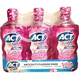 ACT Kids Anticavity Fluoride Rinse, BubbleGum Blowout, 16.9 Bottle (3-Pack)