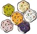 Yedi Houseware Classic Coffee and Tea Butterfly Dessert Plates, Gold, Set of 6