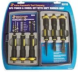 6 Piece Large Punch and Chisel Set with Soft Rubber Grips