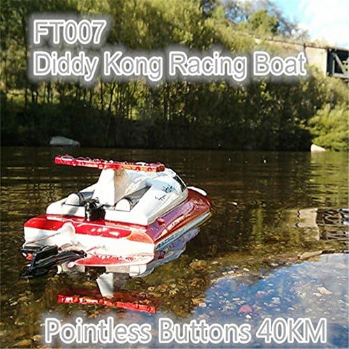 GPTOYS FT007 2.4GHz RTR RC speed Boat Remote Control Racing toys & Hobby/40km Red DASH 2 FLIP Speedboat/traxxs