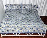 Trendy Home Decor Rajrang Block Print & Brocade Work Cotton Bed Sheet Bedsp ....