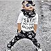 FEITONG 1Set Infant Toddler Baby Boy's Letter Print T-shirt Tops+ Pants (12 Months)