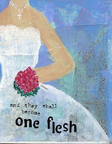 Weddings: They Shall Become One Flesh (Christian art print - 5x7)