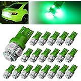 AUTOUS90 20 X T10 Wedge 5 SMD 5050 Green LED Light bulbs W5W 2825 158 192 168 194