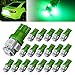 AUTOUS90 20 X T10 Wedge 5 SMD 5050 Green LED Light bulbs W5W 2825 158 192 168 194