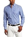 Nautica Men's Long Sleeve Saturated Stripe Shirt