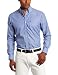 Nautica Men's Long Sleeve Saturated Stripe Shirt, French Blue, Large