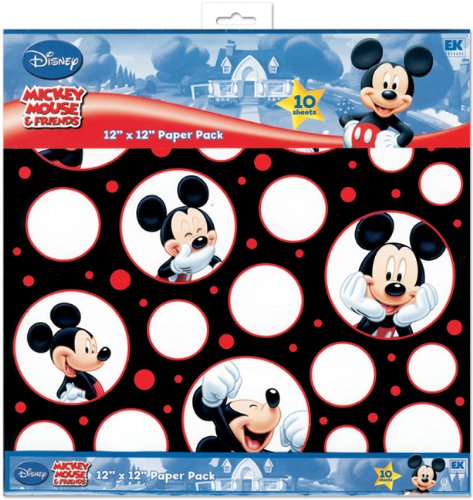 EK Success Mickey Mouse Black/White/Red Paper 