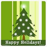 Retro Christmas Tree Car Magnet