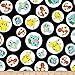 Kaufman Pokemon Charactures Black Fabric by The Yard