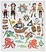 Tattoo King Multi-Colored Stickers-Sea Pirates