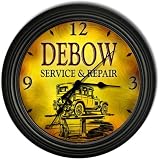Debow 's Garage Black Cascading Wall Clock
